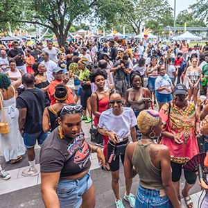 Crowd gathers for Juneteenth celebration